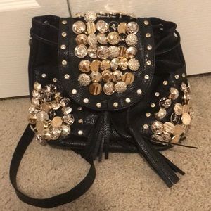 Black jeweled purse
